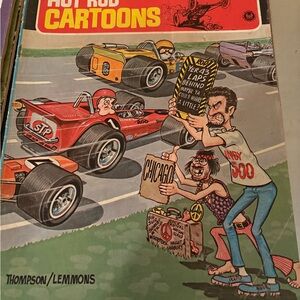 Vintage Racing Car Comic Book cartoons